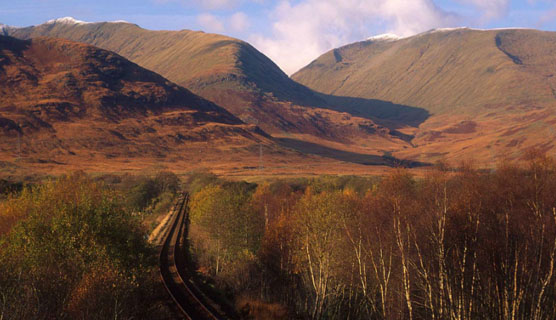 The views around Loch Awe: View from the Train mobile app:
